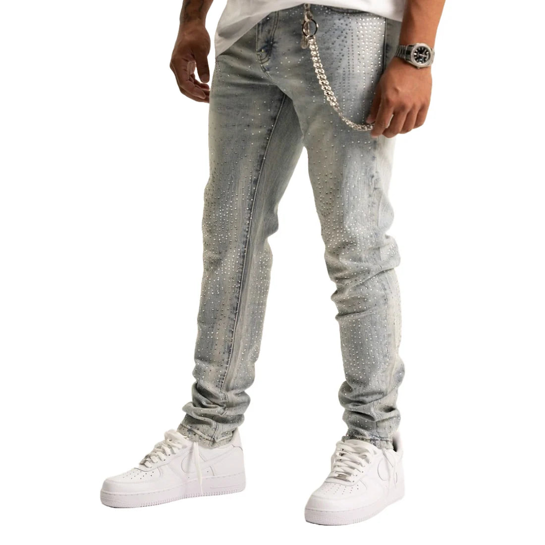'CRISTAL' LIGHT BLUE SKINNY DENIM JEAN