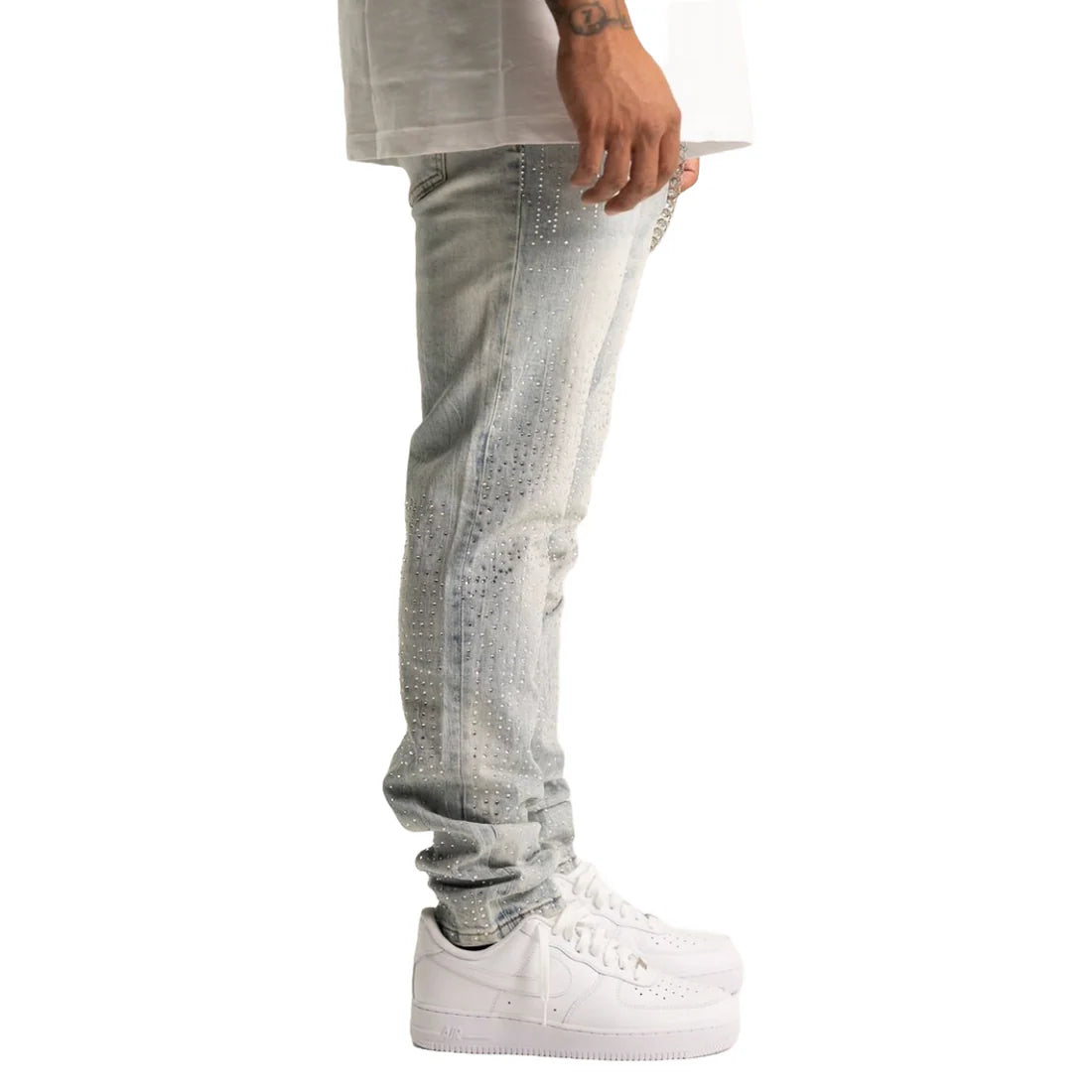 'CRISTAL' LIGHT BLUE SKINNY DENIM JEAN