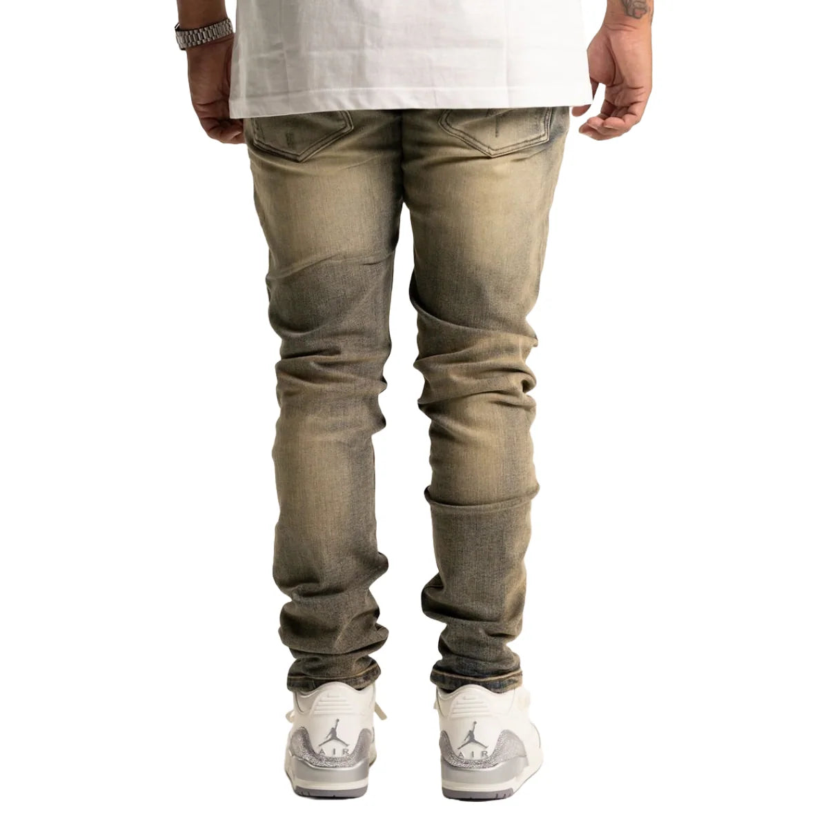 RVR 'ORIGIN' ML-01 RIPPED VINTAGE WASH DENIM