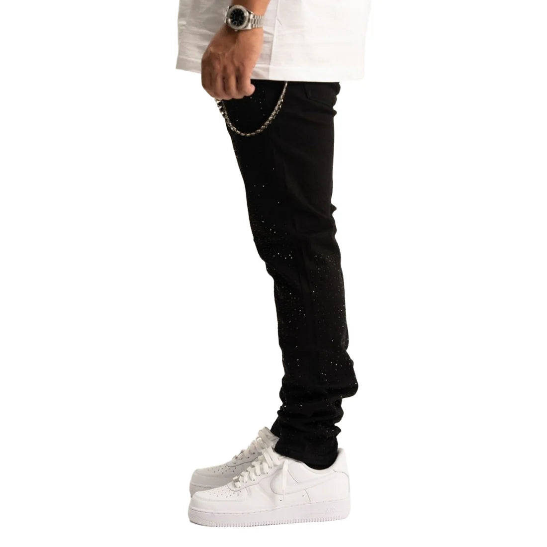 'CRISTAL' JET BLACK SKINNY DENIM JEAN