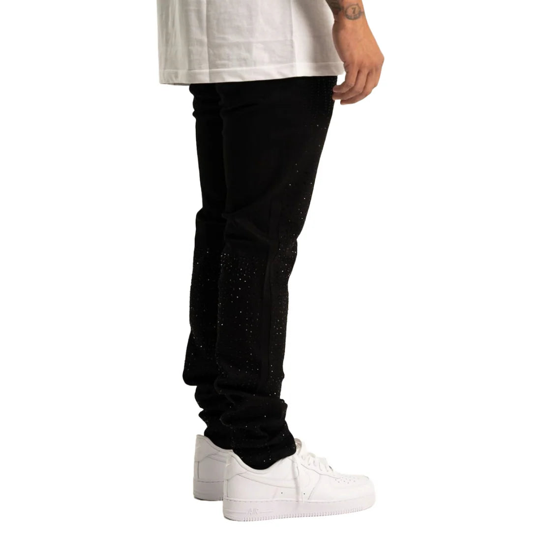 'CRISTAL' JET BLACK SKINNY DENIM JEAN