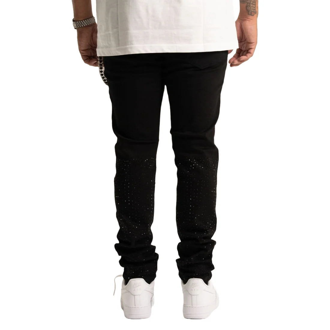 'CRISTAL' JET BLACK SKINNY DENIM JEAN