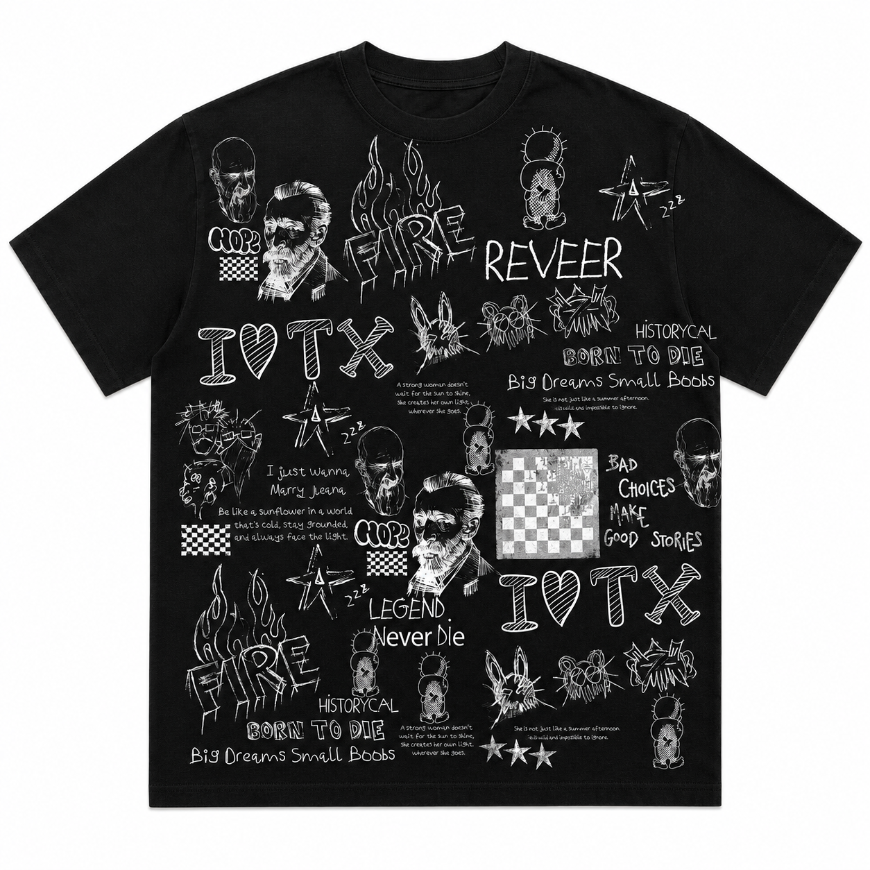 "BROKEN FIGURE" TEE (BLACK)