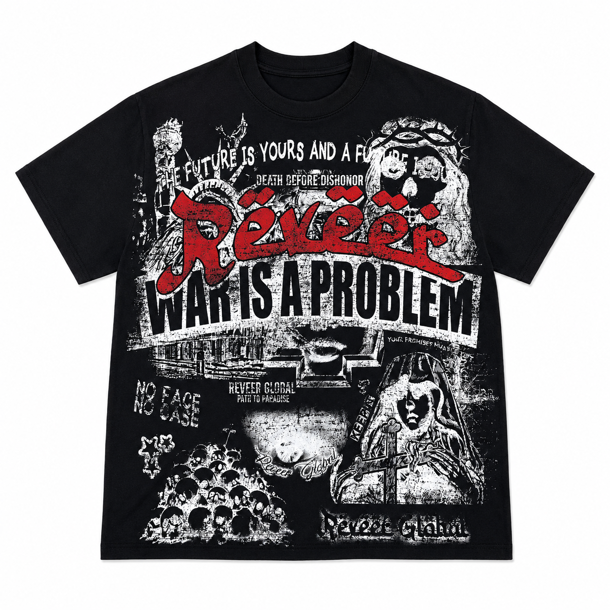 "WAR IS A PROBLEM" TEE (BLACK)