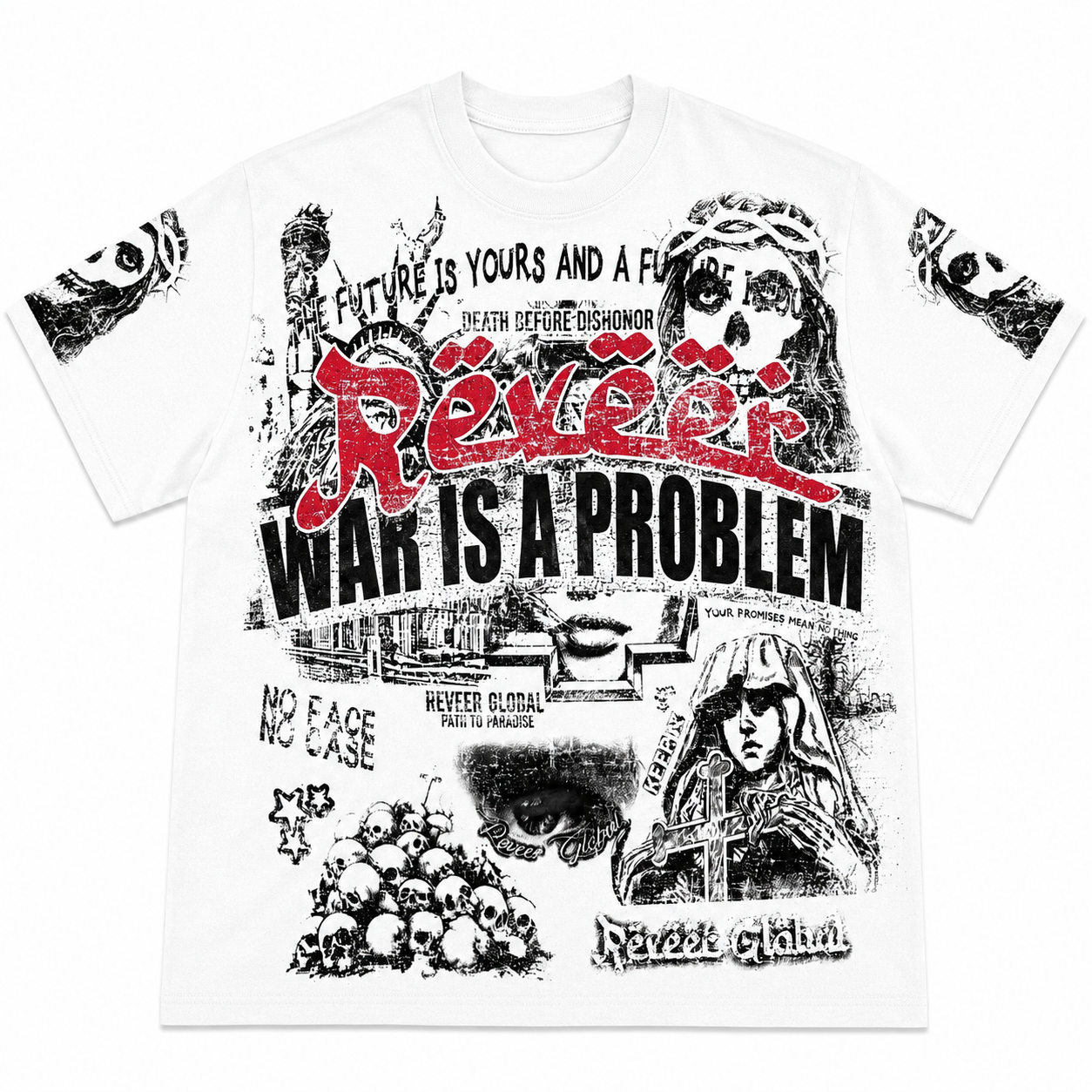 "WAR IS A PROBLEM" TEE (WHITE)