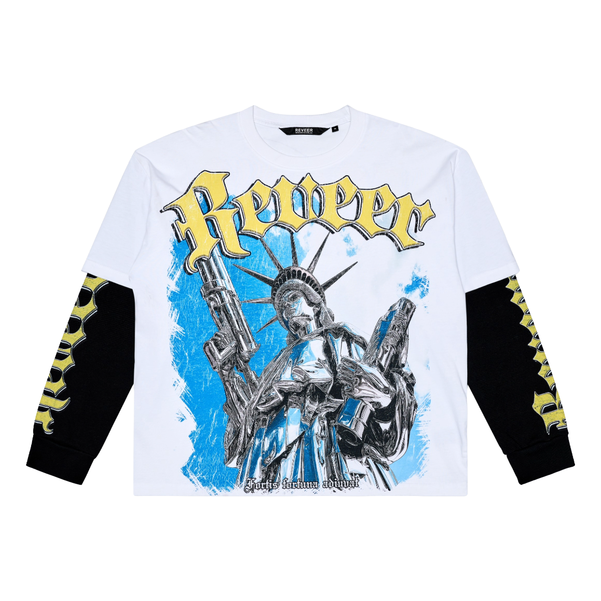 "ARMORED LIBERTY" WHITE DOUBLE SLEEVE