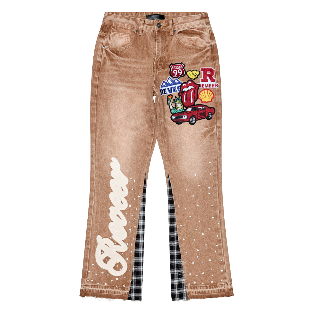 "HERITAGE" KHAKI FLARE DENIM