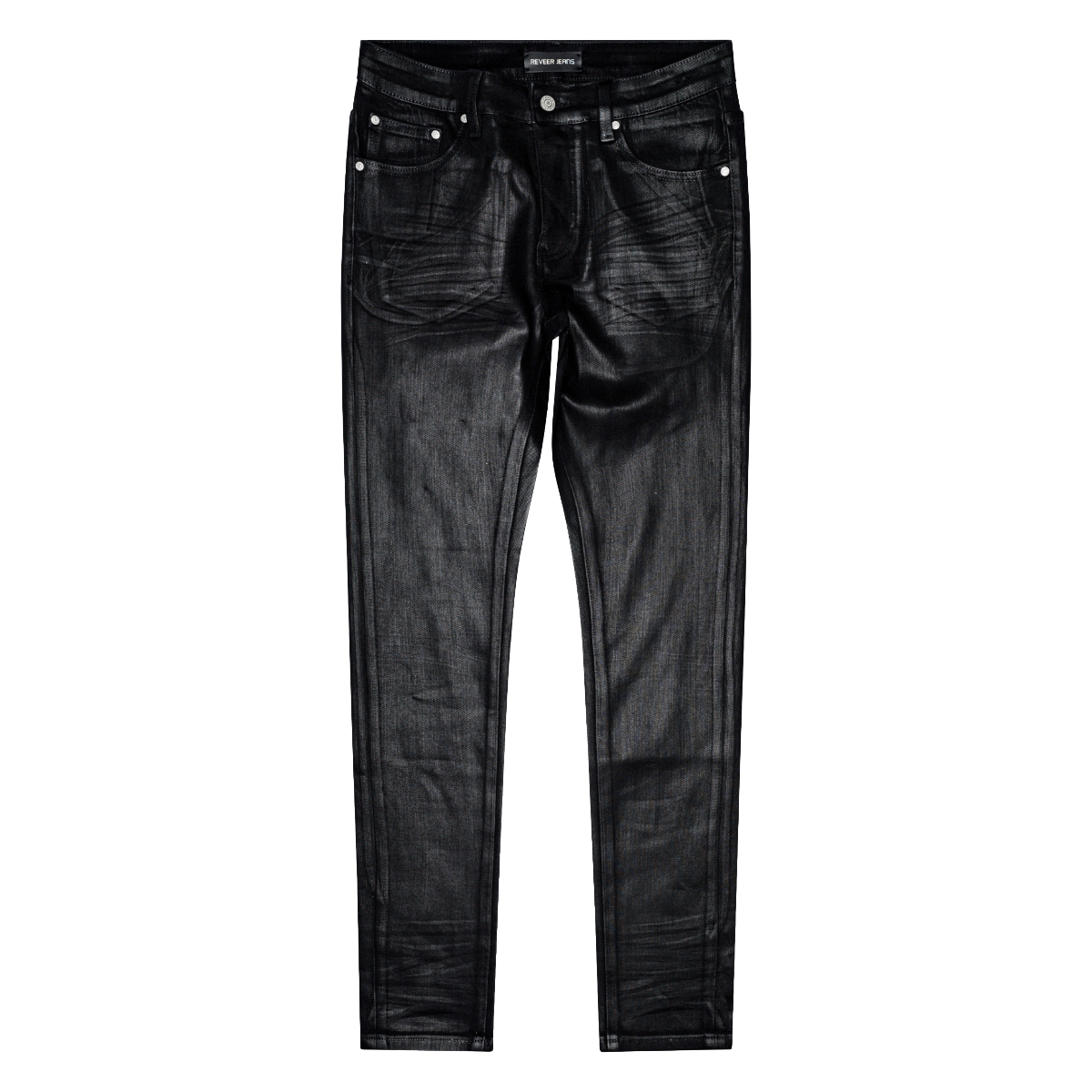 "CORE" WAX BLACK SKINNY DENIM