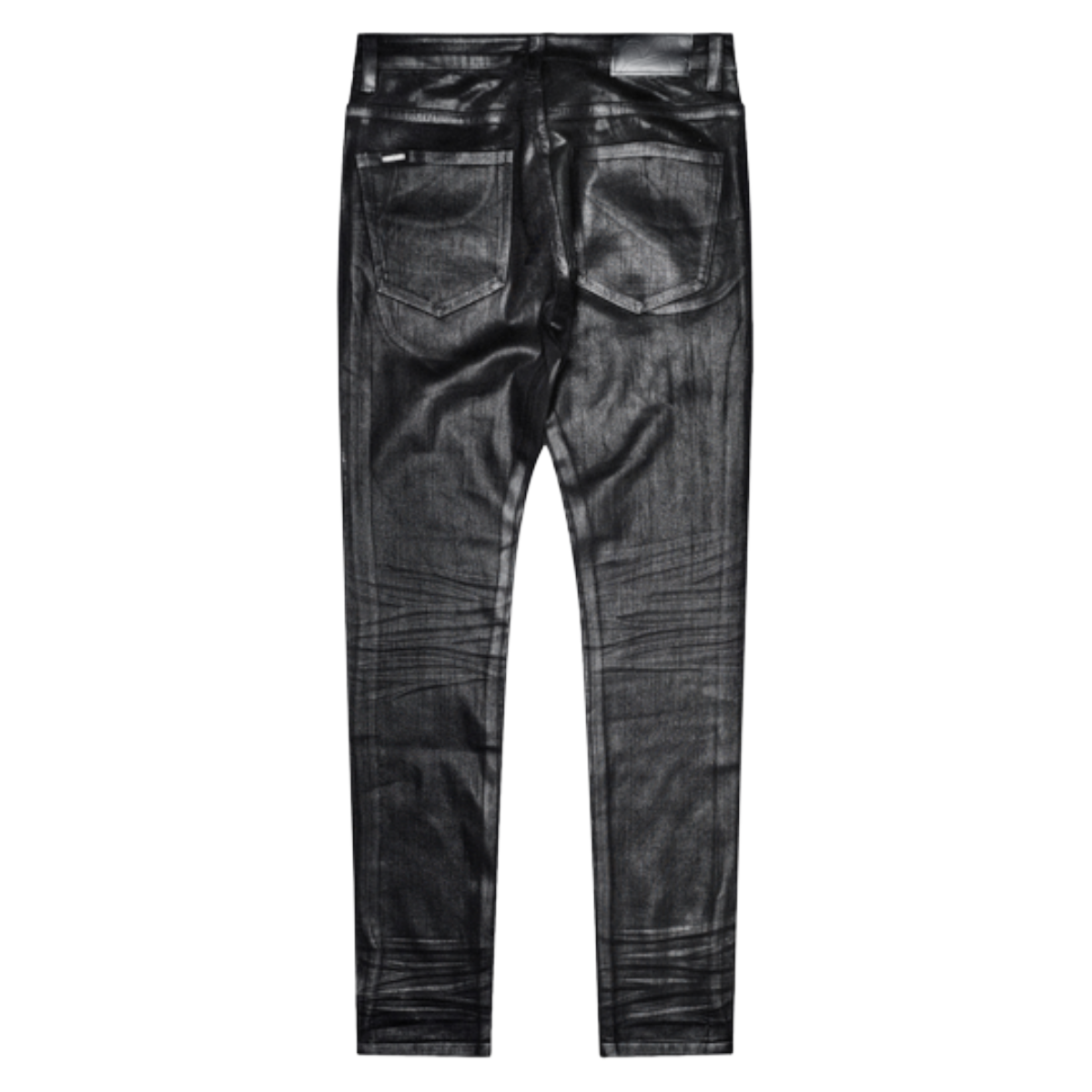 "CORE" WAX BLACK SKINNY DENIM