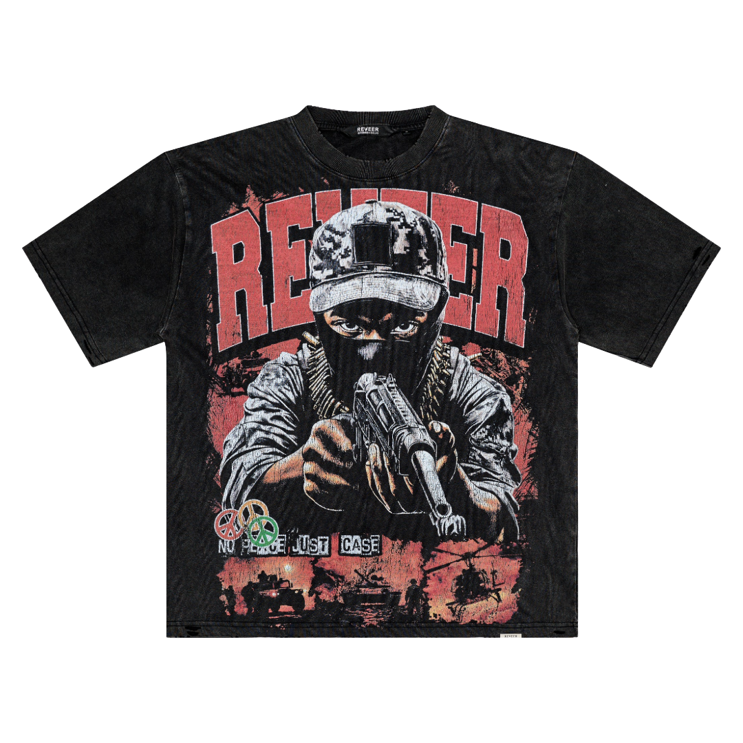 "GUNPOINT" BLACK WASH TEE