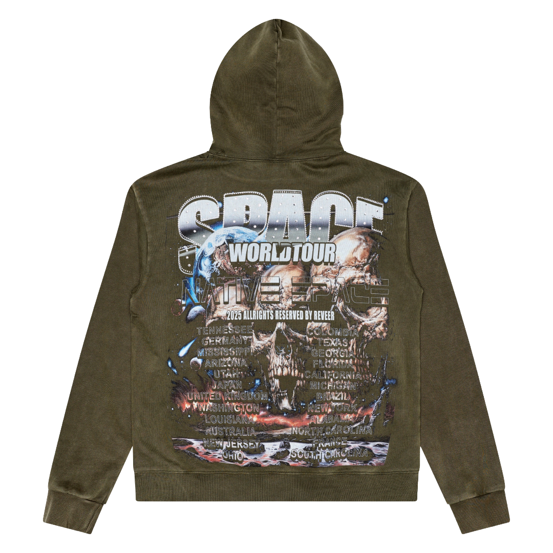 "EXTINCTION" OLIVE HOODIE