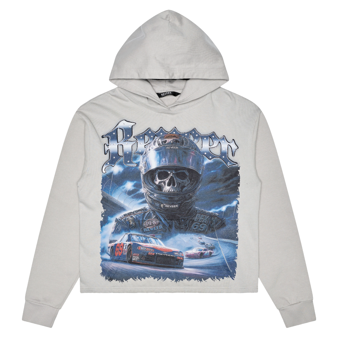 "FULL THROTTLE" GREY HOODIE