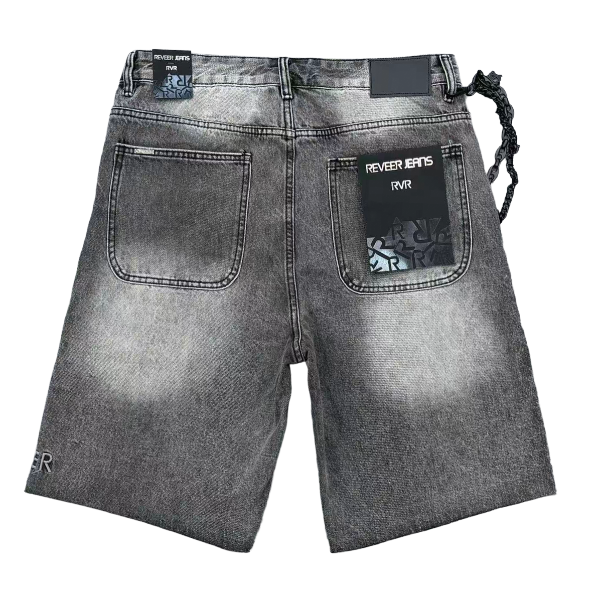 "CORE" STEEL GREY JEAN SHORTS (XP-03)