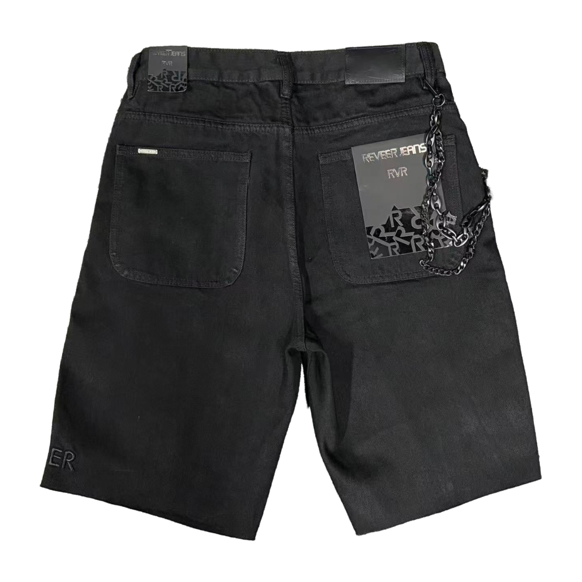 "CORE" JET BLACK JEAN SHORTS (XP-06)