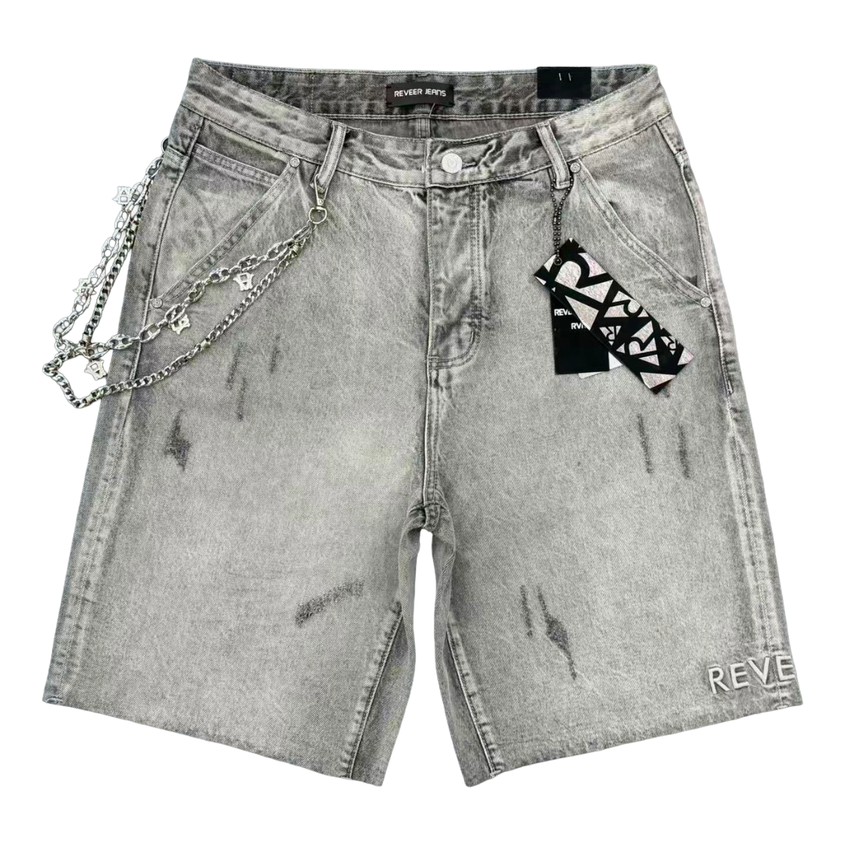 "CORE" ICE GREY JEAN SHORTS (XP-04)