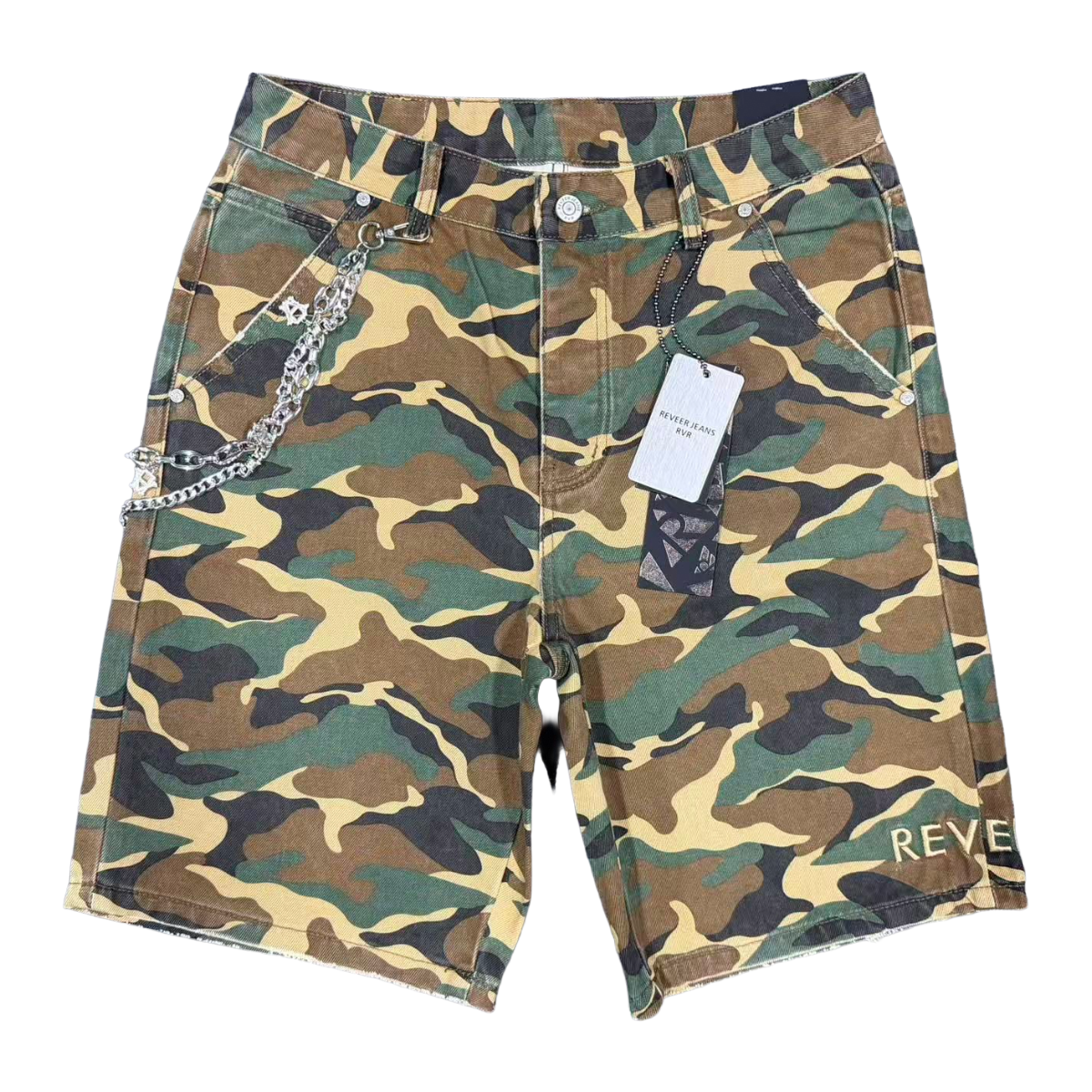 "CORE" WOODLAND CAMO JEAN SHORTS (XP-08)