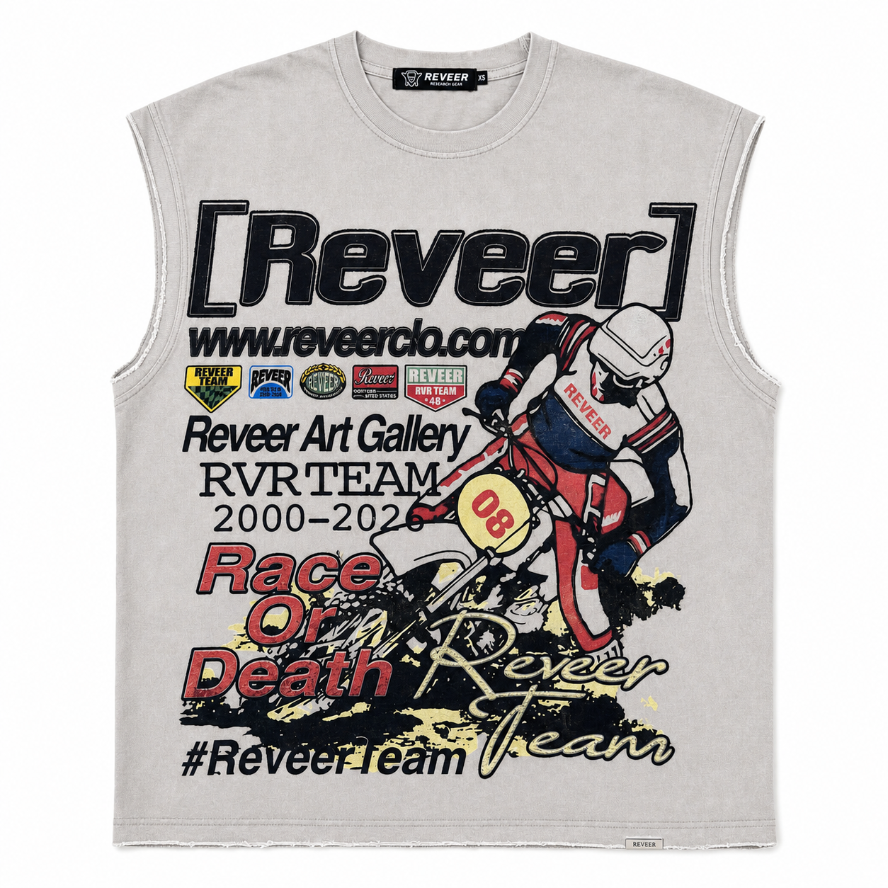 'MOTOCROSS' CUT OFF TEE (WHITE)