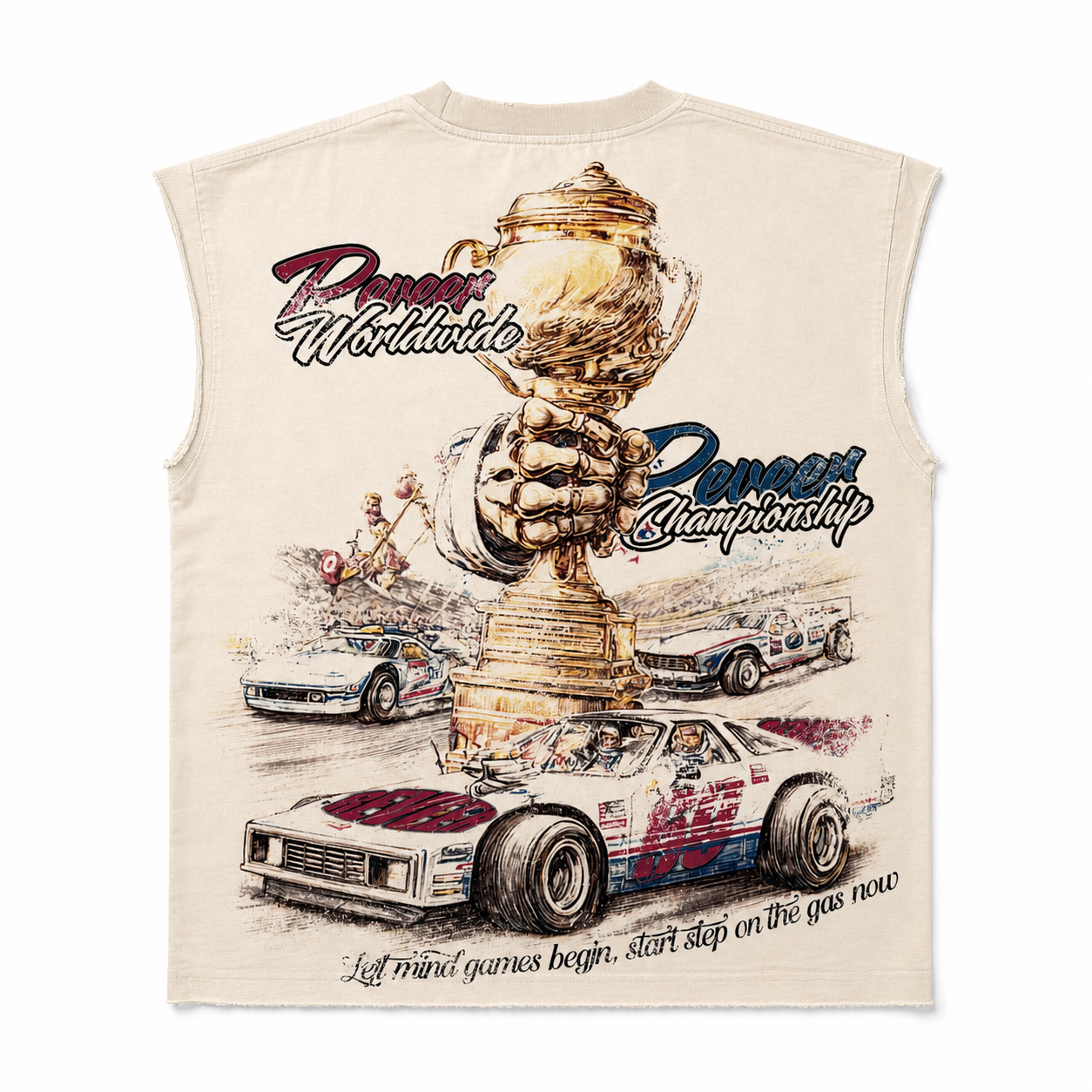 'RACER' CUT OFF TEE