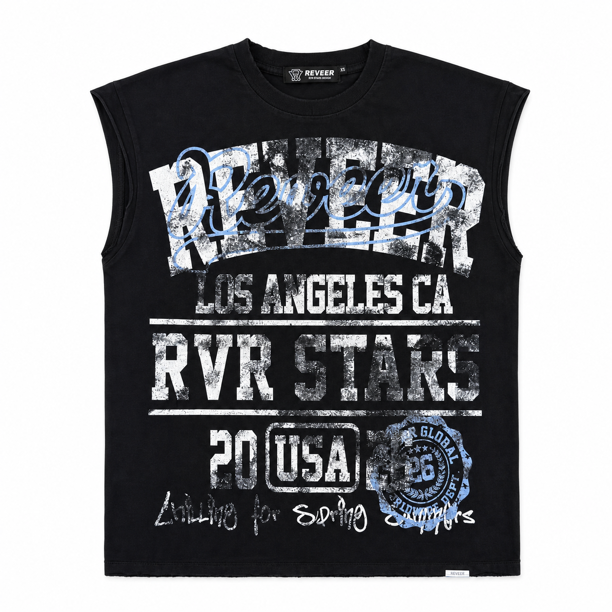 'STARS' CUT OFF TEE (BLACK)