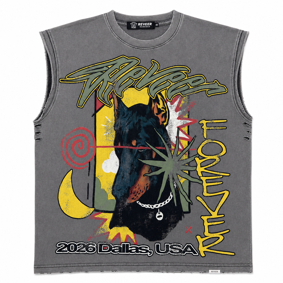 'DOBERMAN' CUT OFF TEE