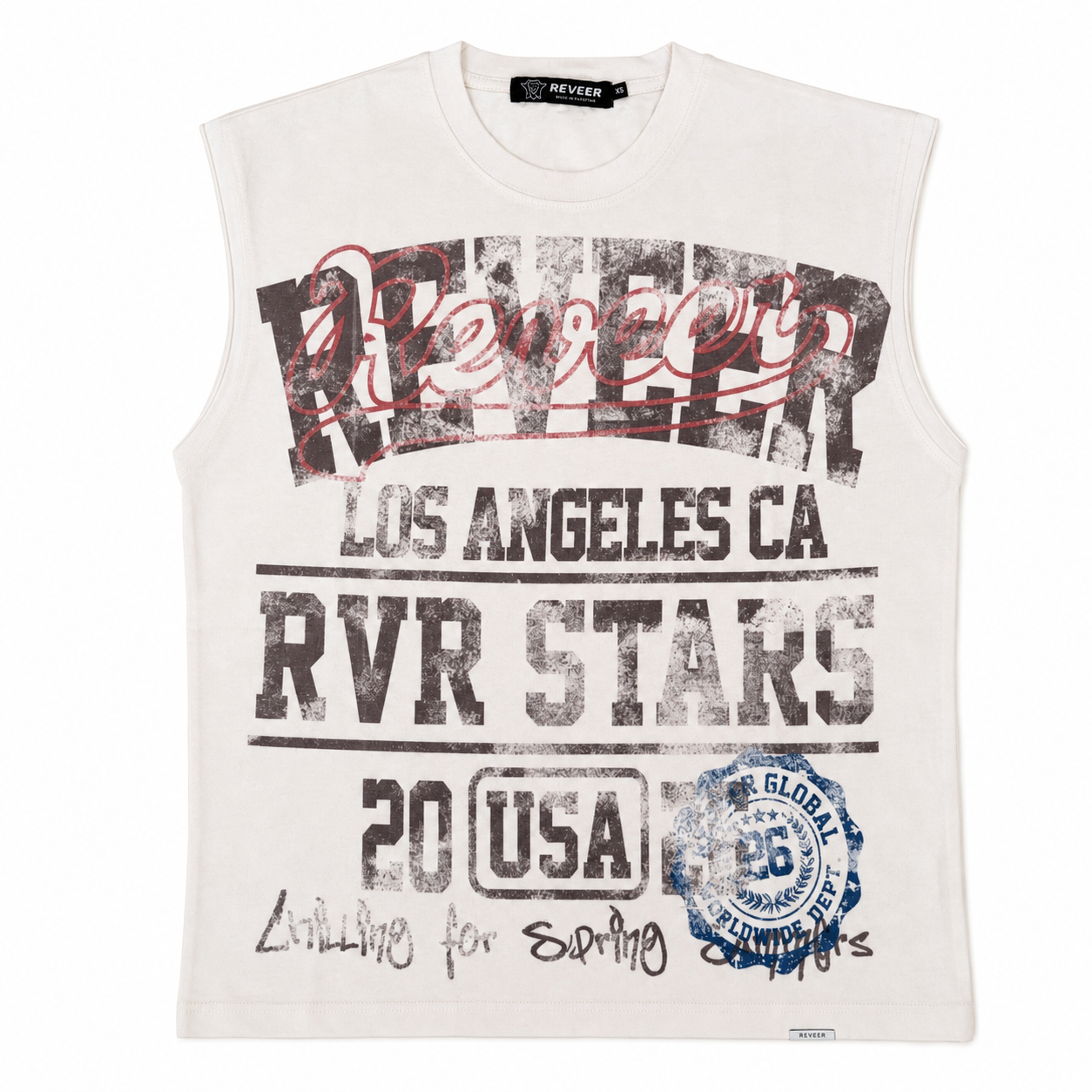 'STARS' CUT OFF TEE (WHITE)